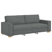 Bankstel met kussen 3 pcs Grijs 220 x 78 x 84 cm Stof 6