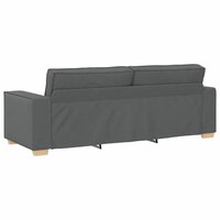 Bankstel met kussen 3 pcs Grijs 220 x 78 x 84 cm Stof 9