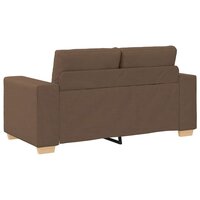 Bankstel met kussen 2 pcs Bruin 221 x 78 x 80 cm Stof 6