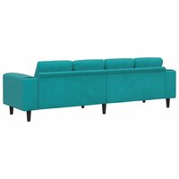 Bankstel Turquoise Fluweel 6