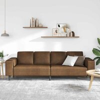 Bankstel Bruin Faux suede leer 3