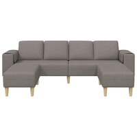 Bankstel 3 pcs Taupe Stof 4