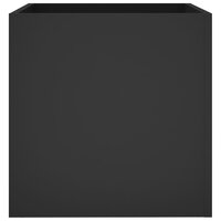 Plantenbak 40x40x40 cm bewerkt hout zwart 5