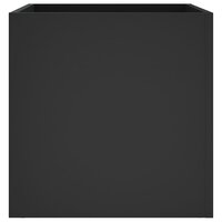 Plantenbak 40x40x40 cm bewerkt hout zwart 6