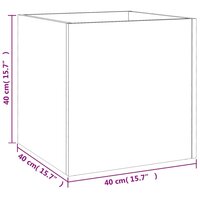 Plantenbak 40x40x40 cm bewerkt hout zwart 8