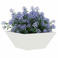 Tuin Kom Plantenbak Wit 35 x 35 x 15 cm Staal 3