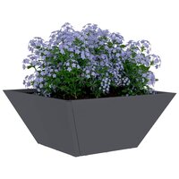 Tuin Kom Plantenbak Antraciet 35 x 35 x 15 cm Staal 3