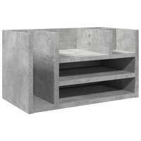 Bureau organiser 44,5x24x25 cm bewerkt hout betongrijs 2