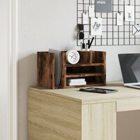 Bureau organiser 44,5x24x25 cm bewerkt hout gerookt eikenkleur 3