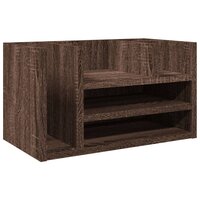 Bureau organiser 44,5x24x25 cm bewerkt hout bruin eikenkleur 2