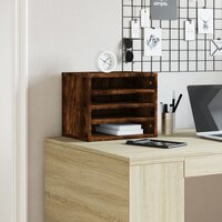 Bureau organiser 36x26x29,5 cm bewerkt hout gerookt eikenkleur 3