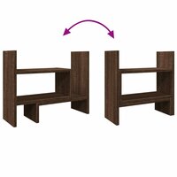 Bureau organiser 38,5x17x39 cm bewerkt hout bruin eikenkleur 8