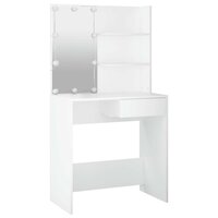 Kaptafel met LED-verlichting 74,5x40x141 cm wit 6