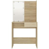 Kaptafel met LED 74,5x40x141 cm bewerkt hout sonoma eikenkleur 8