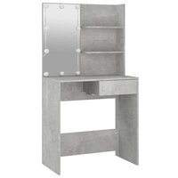 Kaptafel met LED-verlichting 74,5x40x141 cm betongrijs 6
