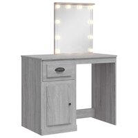 Kaptafel met LED-verlichting 90x42x132,5 cm grijs sonoma 2
