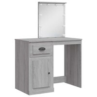 Kaptafel met LED-verlichting 90x42x132,5 cm grijs sonoma 3