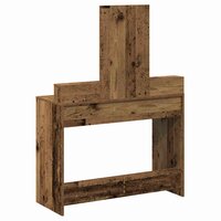 Kaptafel met lade Oud Hout 100 x 41 x 140 cm Bewerkt hout 8