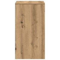 Kaptafel artisanaal eikenkleurig 60 x 40 x 75 cm Bewerkt hout 8