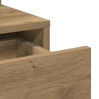 Kaptafel artisanaal eikenkleurig 80 x 35 x 132 cm Bewerkt hout 9