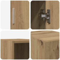 Wandkast artisanaal eikenkleurig 30 x 42.5 x 40 cm Bewerkt hout 8