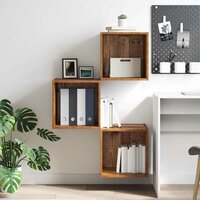 Wandkast Oud hout 37 x 37 x 37 cm Bewerkt hout 4