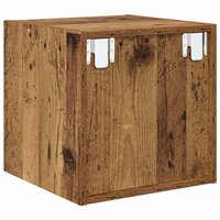 Wandkast Oud hout 37 x 37 x 37 cm Bewerkt hout 8