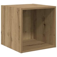 Wandkast artisanaal eikenkleurig 37 x 37 x 37 cm Bewerkt hout 2