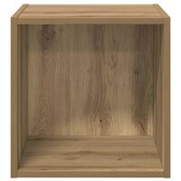 Wandkast artisanaal eikenkleurig 37 x 37 x 37 cm Bewerkt hout 6