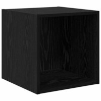Wandkast met plank Zwart eiken 37 x 37 x 37 cm Bewerkt hout 2