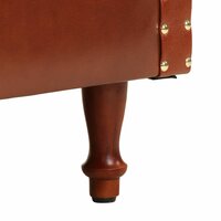 Kuipstoel echt leer bruin 7