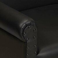 Kuipstoel echt leer zwart 5