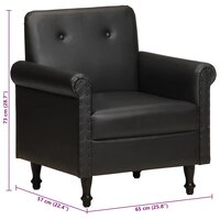 Kuipstoel echt leer zwart 9