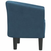 Kuipstoel fluweel donkerblauw 4