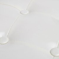 Kuipstoel met voetenbankje kunstleer wit 5