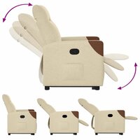 Sta-op-stoel verstelbaar stof cr&egrave;mekleurig 8