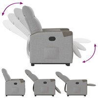 Sta-op-stoel verstelbaar stof wolk grijs 8