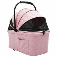 Opvouwbare Huisdierenwagen Verstelbaar Roze 81 x 47 x 99 cm 5
