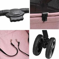 Opvouwbare Huisdierenwagen Verstelbaar Roze 81 x 47 x 99 cm 9