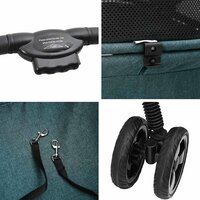 Opvouwbare Huisdierenwagen Verstelbaar Groen 81 x 47 x 99 cm 9