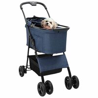 Opvouwbare Huisdierenwagen Verstelbaar Blauw 81 x 47 x 99 cm 2