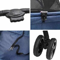 Opvouwbare Huisdierenwagen Verstelbaar Blauw 81 x 47 x 99 cm 9