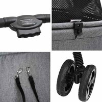 Opvouwbare Huisdierenwagen Verstelbaar Grijs 81 x 47 x 99 cm 9