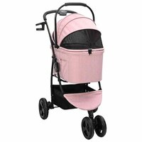 Opvouwbare Huisdierenwagen Verstelbaar Roze 78 x 54 x 101 cm 3