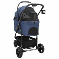 Opvouwbare Huisdierenwagen Verstelbaar Blauw 78 x 54 x 101 cm 9
