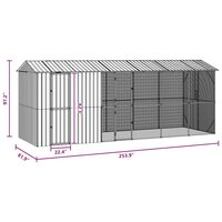 Vogelkooi Antraciet 645 x 208 x 247 cm Gegalvaniseerd staal 9