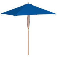 Parasol met houten paal 150x200 cm blauw 2