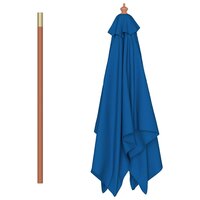 Parasol met houten paal 150x200 cm blauw 5