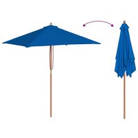 Parasol met houten paal 150x200 cm blauw 6