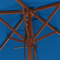 Parasol met houten paal 150x200 cm blauw 8